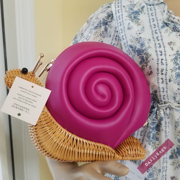 KATE SPADE SNAIL ENCHANTED PINK CROSSBODY BAG - Picture 2 of 13